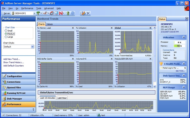 AdRem Server Manager Screenshot